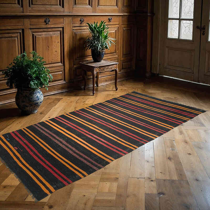 Vintage Anatolian Kilim Rug - 3' 9" x 7' 11" (45" x 95") - K0067755