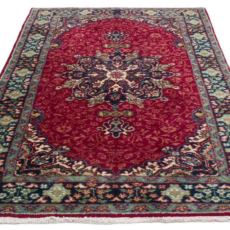 Alfombra Vintage Turca Anudada a Mano - 115 cm x 196 cm - K0067763