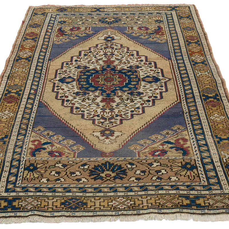 Alfombra Vintage Turca Anudada a Mano - 98 cm x 171 cm - K0067766