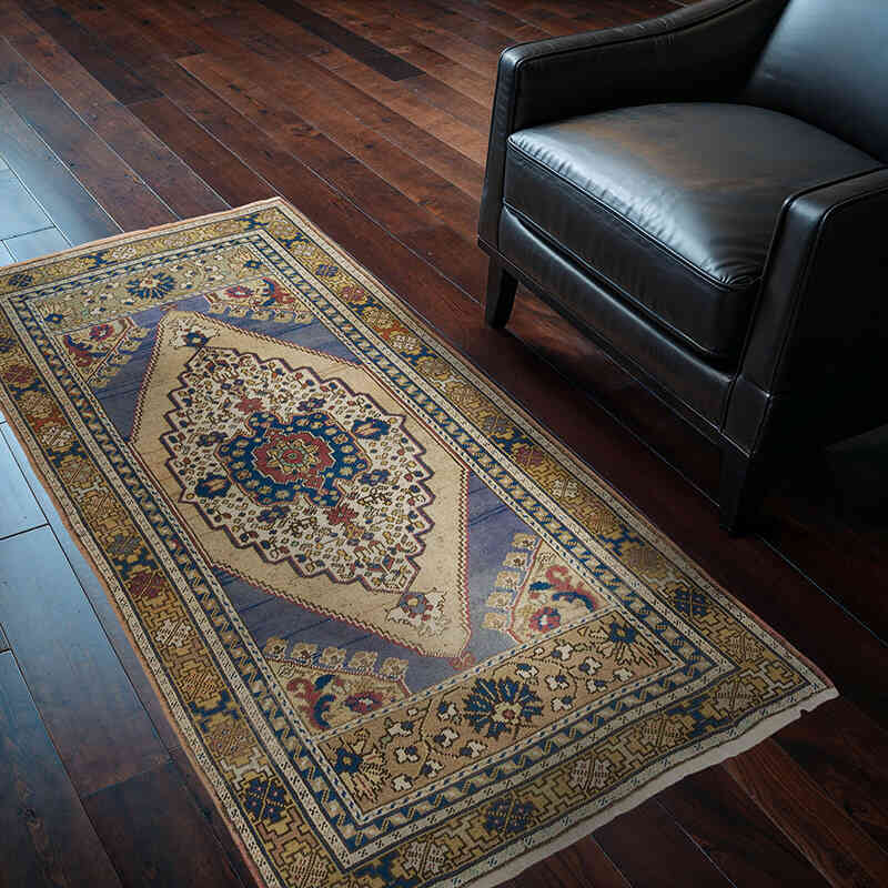 Alfombra Vintage Turca Anudada a Mano - 98 cm x 171 cm - K0067766