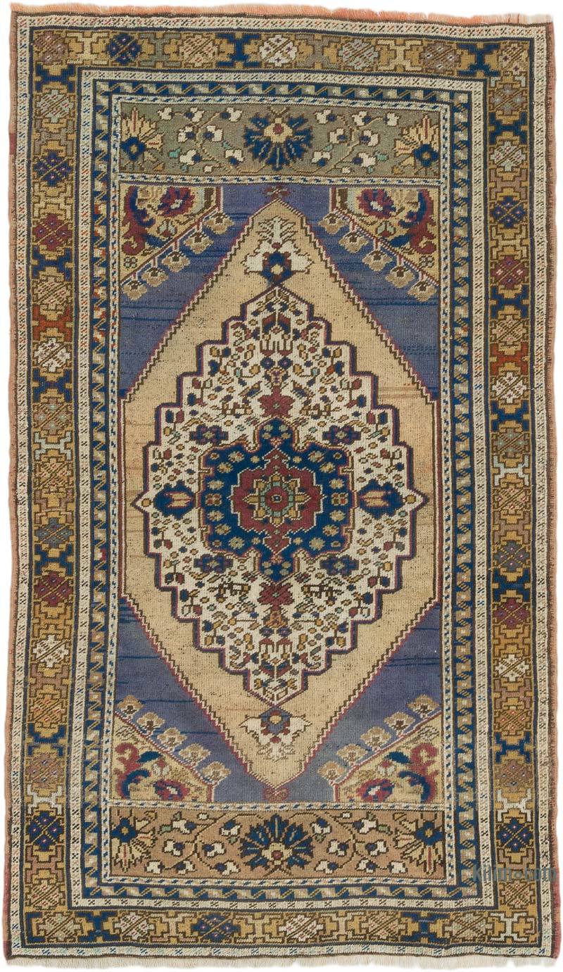 Alfombra Vintage Turca Anudada a Mano - 98 cm x 171 cm - K0067766