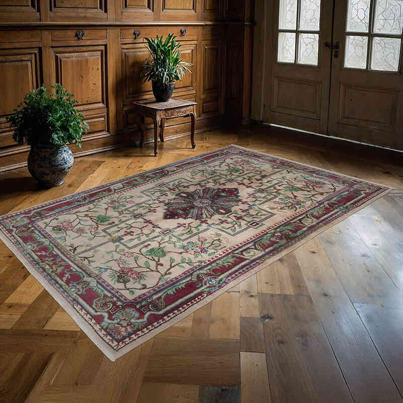 Vintage Turkish Hand-Knotted Rug - 5' 5" x 8' 5" (65" x 101") - K0067770