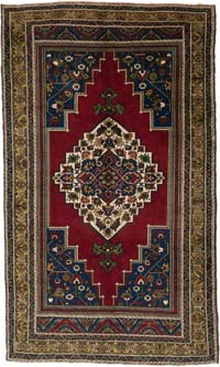 Alfombra Vintage Turca Anudada a Mano - 186 cm x 307 cm