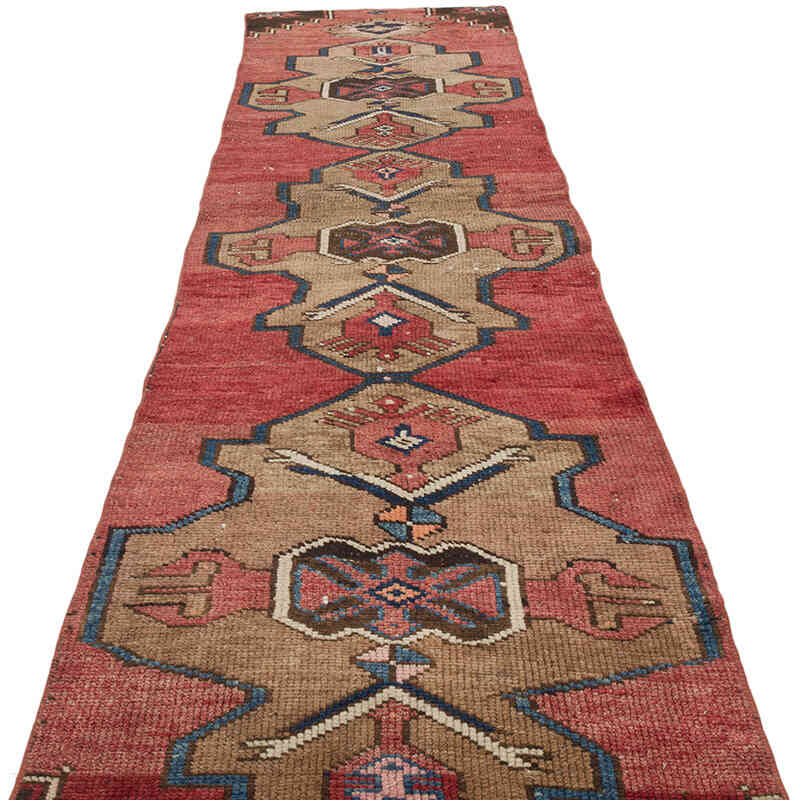 Vintage Turkish Hand-Knotted Runner - 2' 11" x 11' 7" (35" x 139") - K0067776