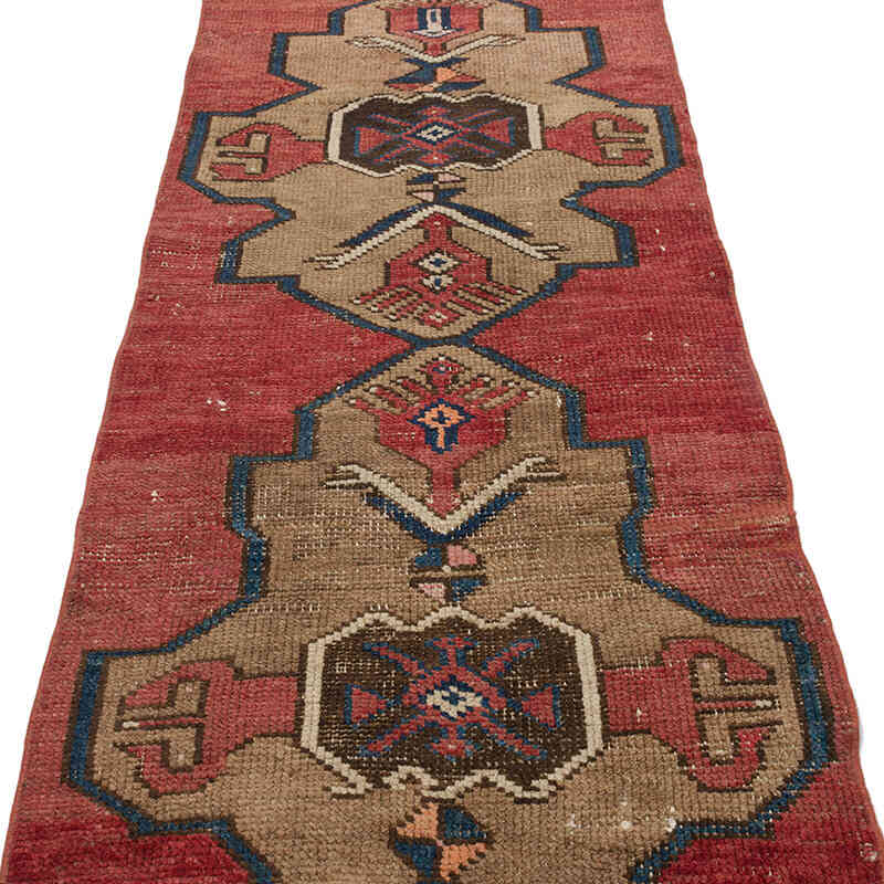 Vintage Turkish Hand-Knotted Runner - 2' 11" x 11' 7" (35" x 139") - K0067776