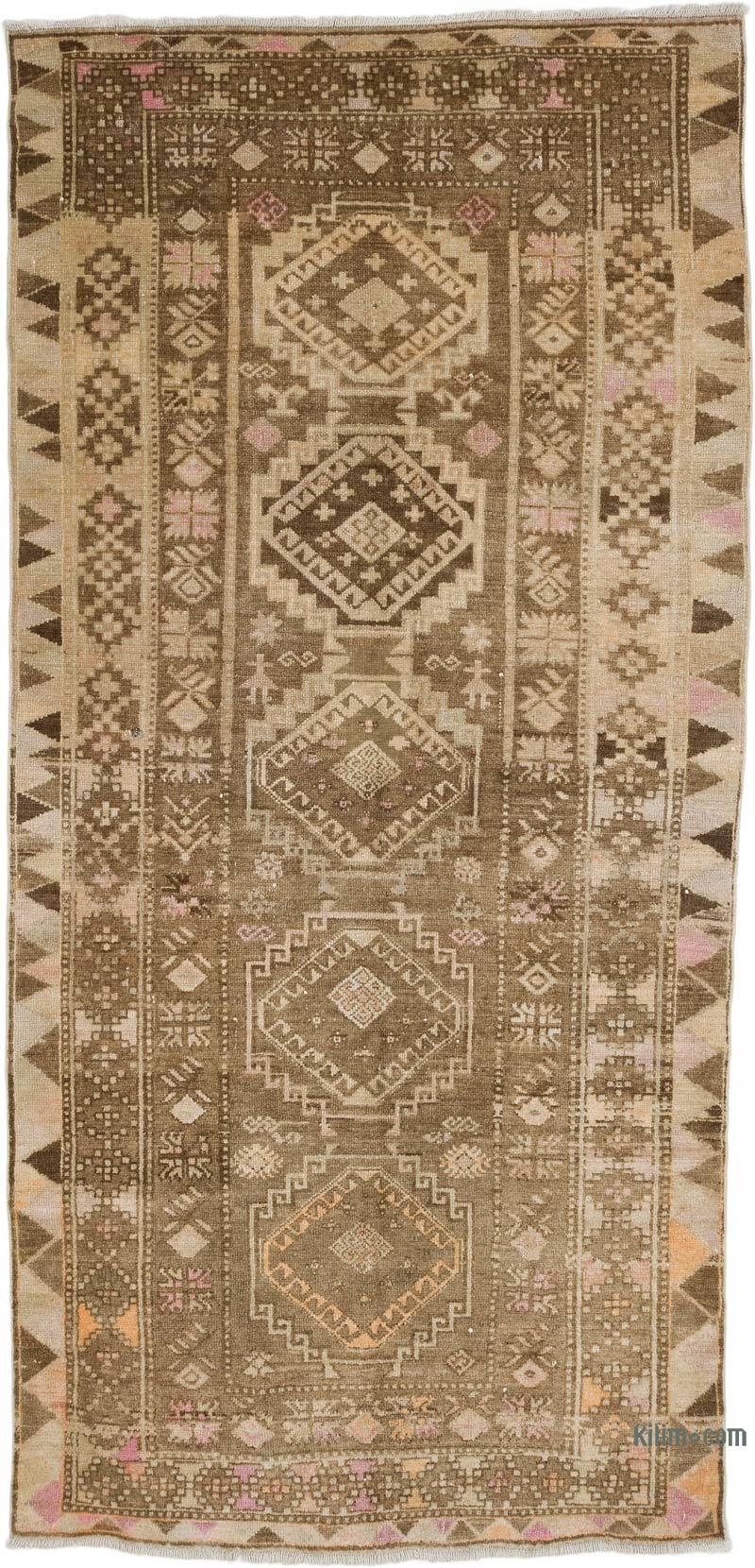Alfombra Vintage Turca Anudada a Mano - 137 cm x 283 cm - K0067794