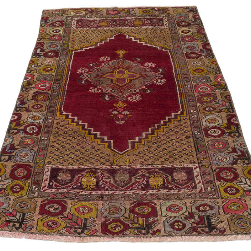 Alfombra Vintage Turca Anudada a Mano - 89 cm x 160 cm - K0067795