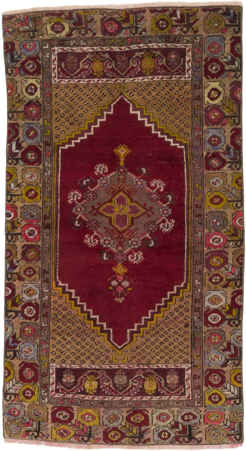 Alfombra Vintage Turca Anudada a Mano - 89 cm x 160 cm - K0067795