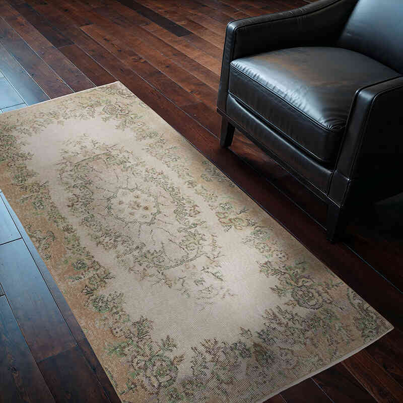 Alfombra Vintage Turca Anudada a Mano - 96 cm x 188 cm - K0067802