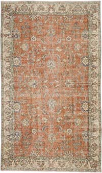 Alfombra Vintage Turca Anudada a Mano - 140 cm x 235 cm