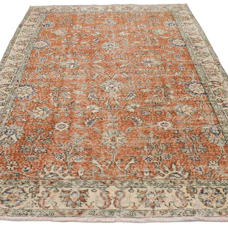 El Dokuma Vintage Halı - 140 cm x 235 cm - K0067808