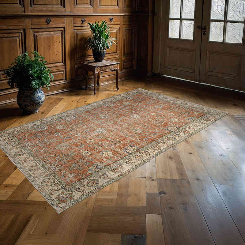 El Dokuma Vintage Halı - 140 cm x 235 cm - K0067808