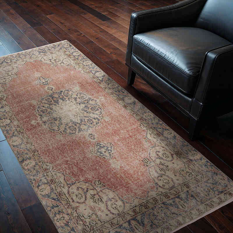 Vintage Turkish Hand-Knotted Rug - 3' 8" x 6' 8" (44" x 80") - K0067812