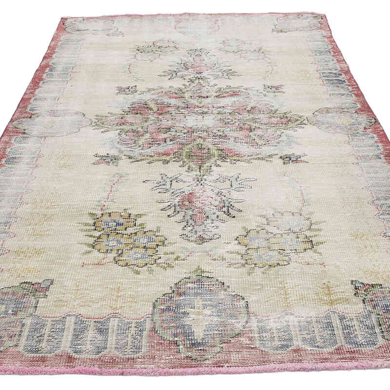 Alfombra Vintage Turca Anudada a Mano - 139 cm x 230 cm - K0067849