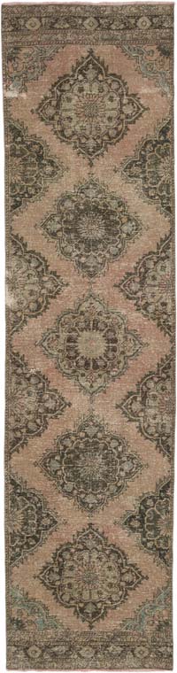 Vintage Turkish Hand-Knotted Runner - 3' 4" x 12' 8" (40" x 152")