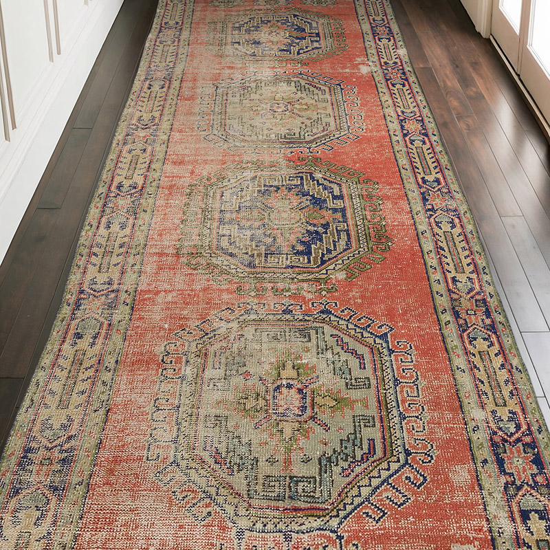 Vintage Turkish Hand-Knotted Rug - 4' 11" x 11' 3" (59" x 135") - K0067870