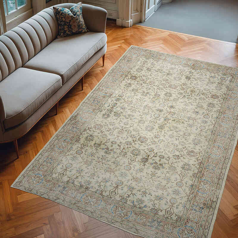 Vintage Turkish Hand-Knotted Rug - 6' 10" x 10' 1" (82" x 121") - K0067874