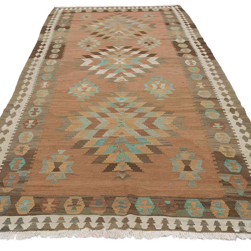 Alfombra Vintage Turca Anudada a Mano - 142 cm x 309 cm - K0067895