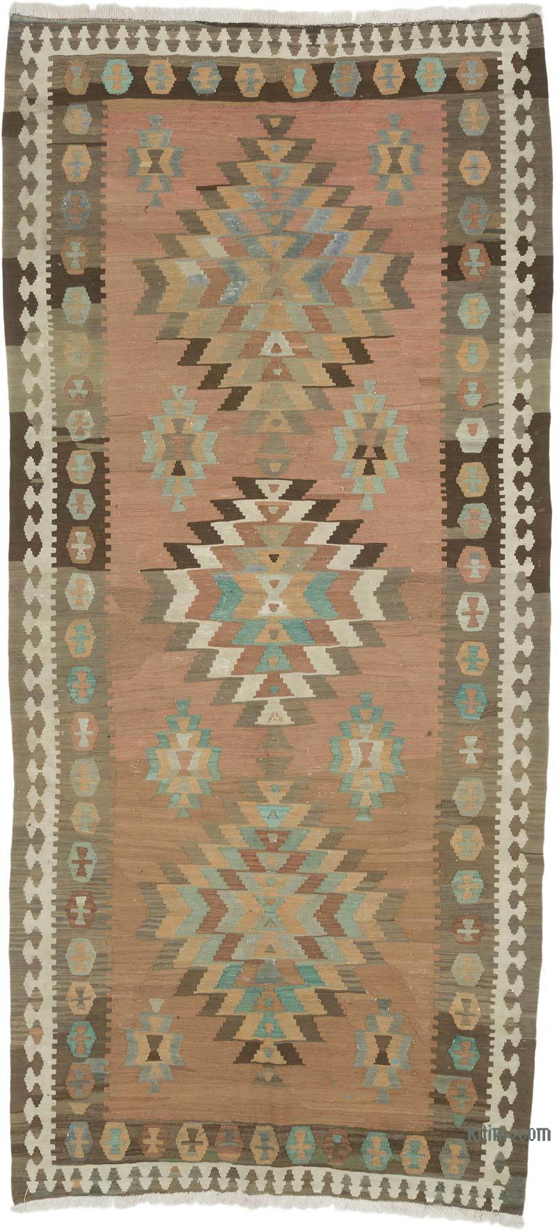 Alfombra Vintage Turca Anudada a Mano - 142 cm x 309 cm - K0067895