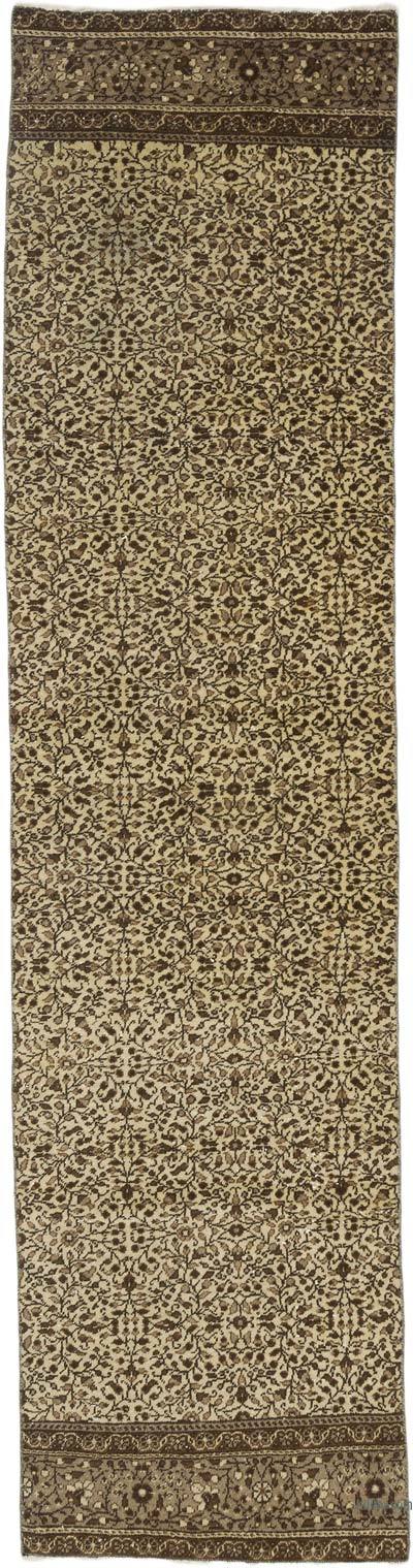 Bej Vintage Anadolu Yolluk - 70 cm x 279 cm