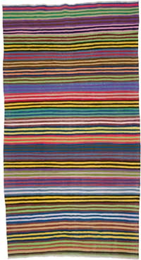 Vintage Turkish Kilim Rug - 5' 11" x 11' 1" (71" x 133")