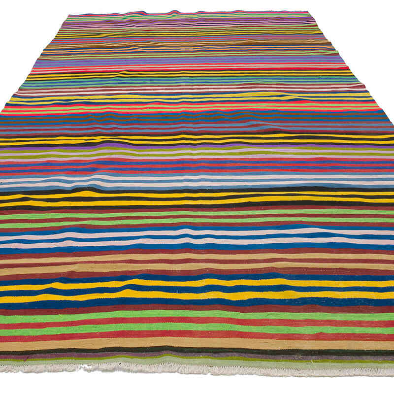 Vintage Turkish Kilim Rug - 5' 11" x 11' 1" (71" x 133") - K0067907