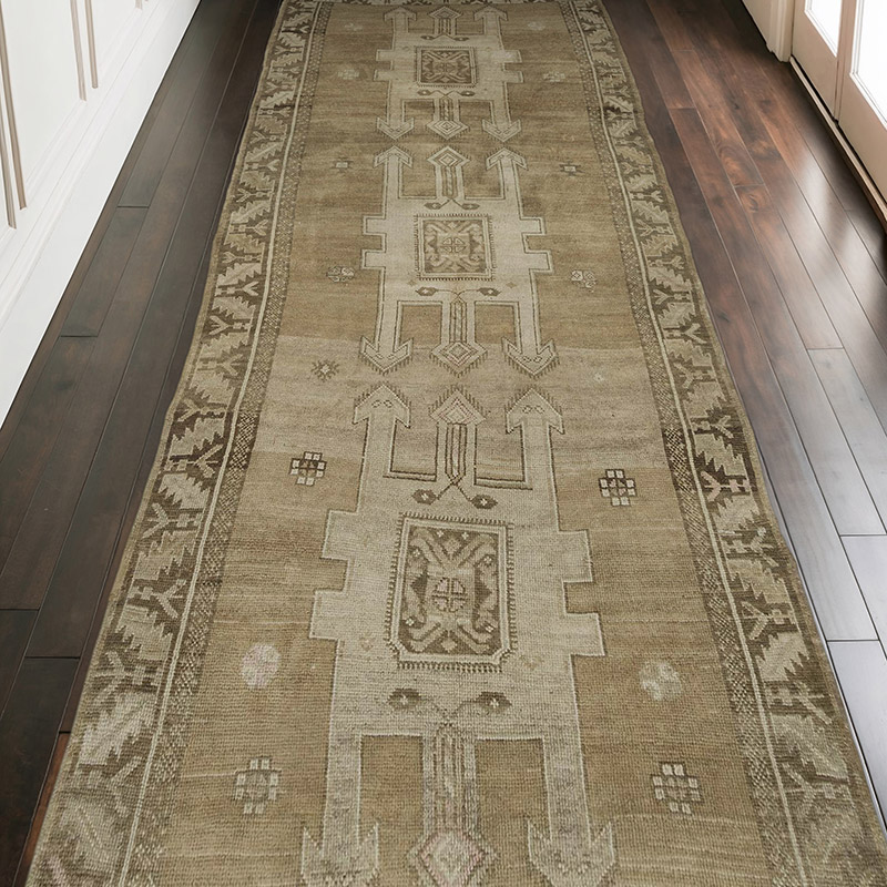 Vintage Turkish Hand-Knotted Rug - 4' 11" x 12' 3" (59" x 147") - K0067909