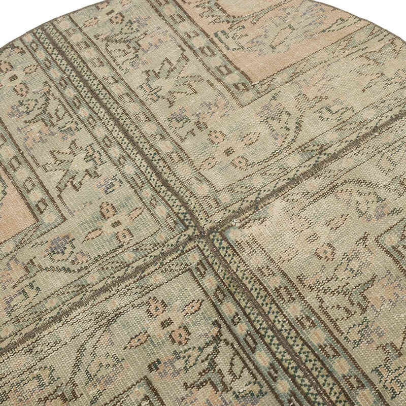 Alfombra De Retazos Turca Sobre-Teñida - 122 cm x 122 cm - K0067913