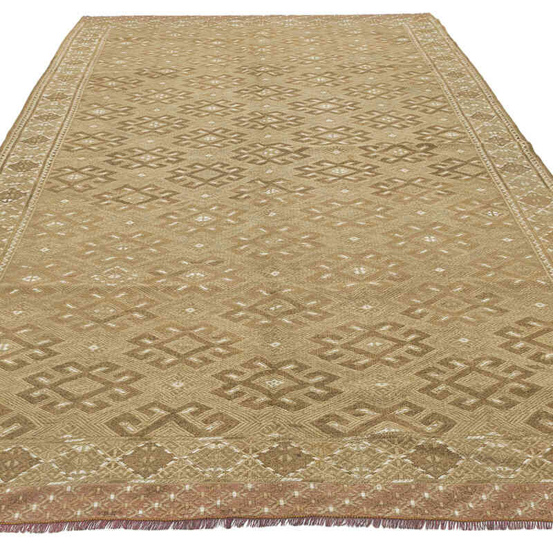 Vintage Yomut Turkoman Kilim Rug - 5' 6" x 9' 6" (66" x 114") - K0068181