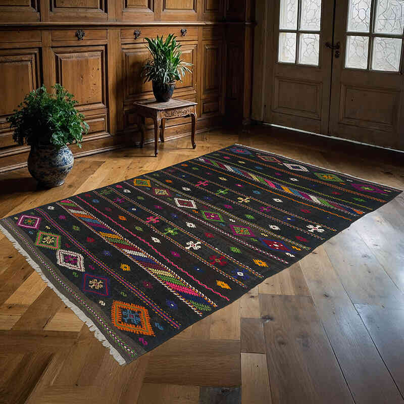 Alfombra Vintage Anatolian Kilim - 164 cm x 248 cm - K0068183
