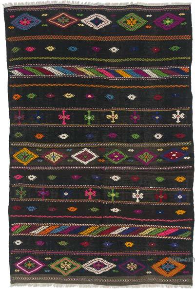 Vintage Anatolian Kilim Rug - 5' 5" x 8' 2" (65" x 98")
