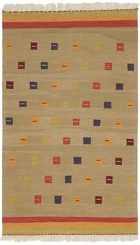 New Handwoven Turkish Kilim Rug - 3' 2" x 5' 3" (38" x 63")
