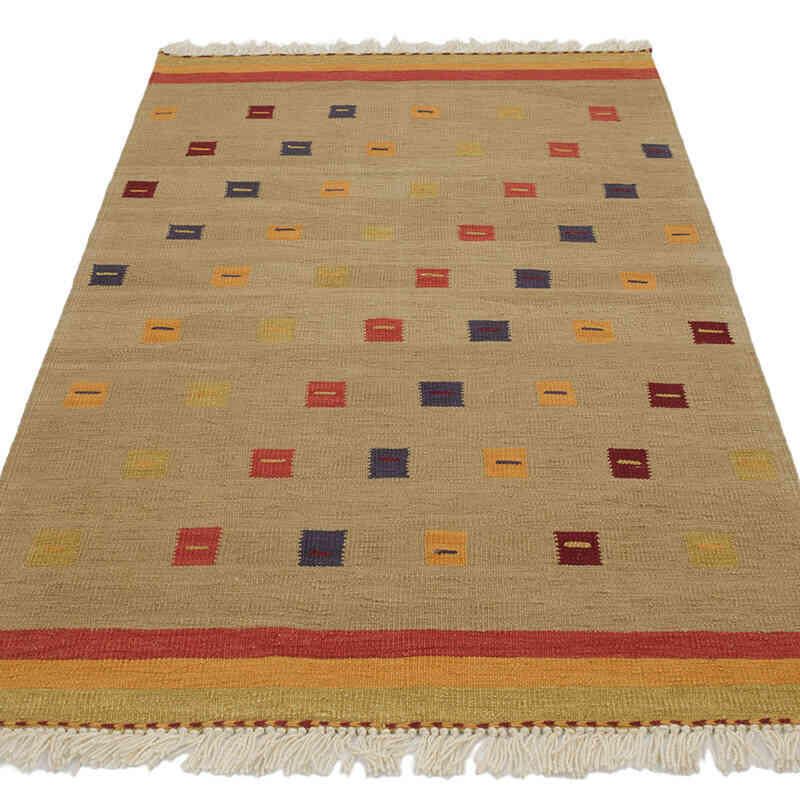 New Handwoven Turkish Kilim Rug - 3' 2" x 5' 3" (38" x 63") - K0068218