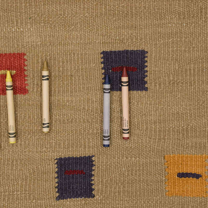 New Handwoven Turkish Kilim Rug - 3' 2" x 5' 3" (38" x 63") - K0068218
