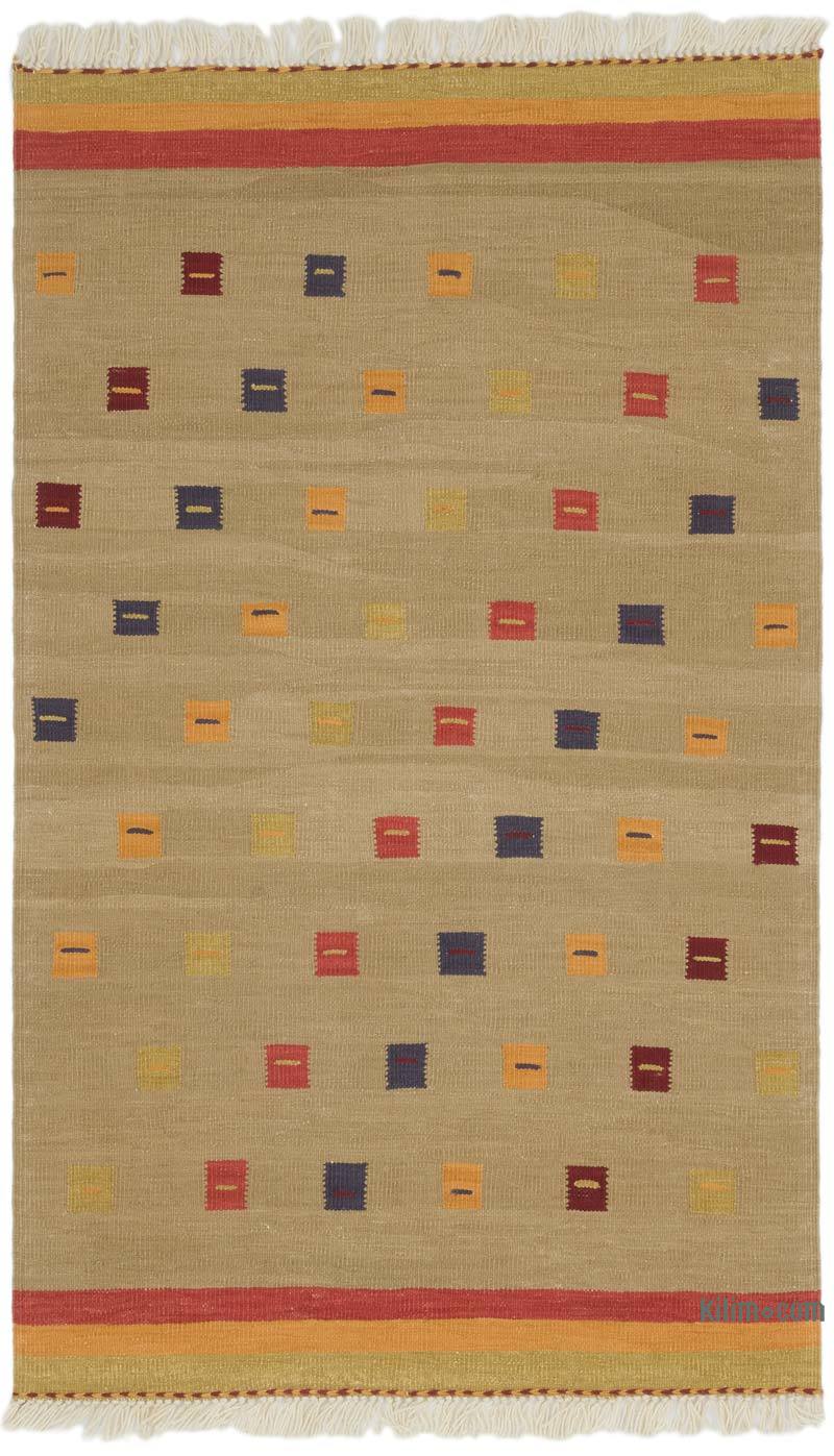 New Handwoven Turkish Kilim Rug - 3' 2" x 5' 3" (38" x 63") - K0068218