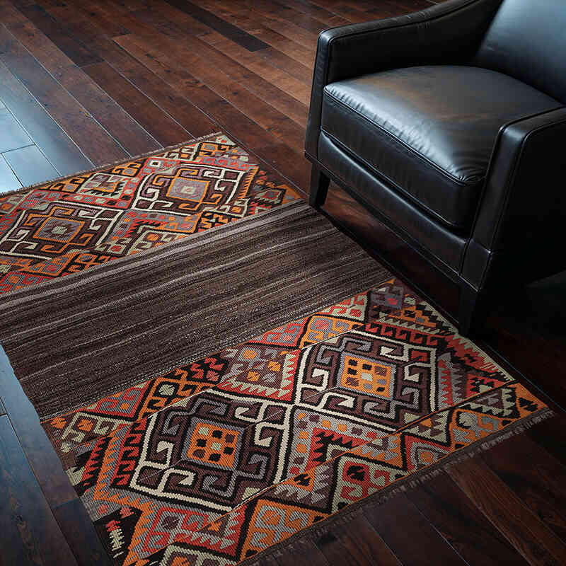 Vintage Bayburt Kilimi - 102 cm x 146 cm - K0068258