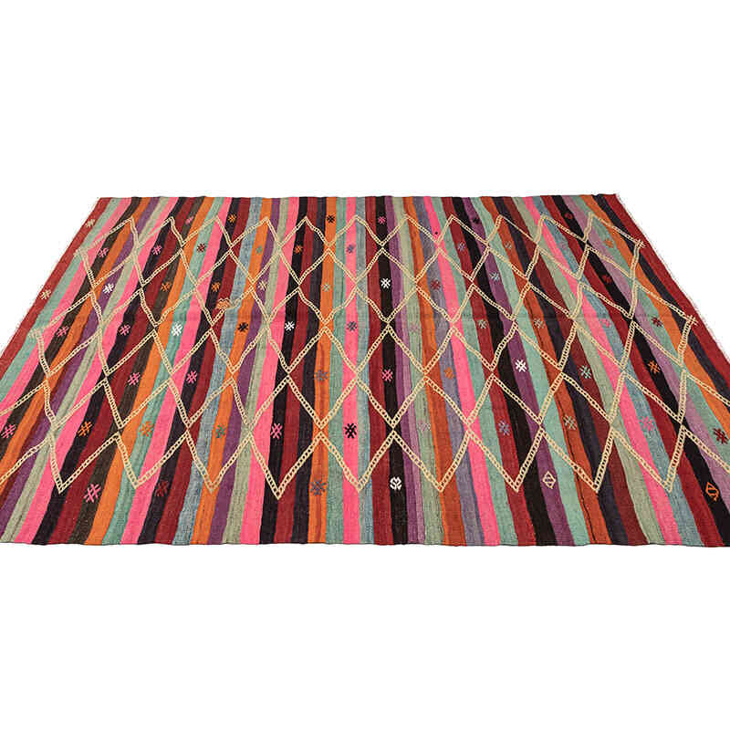 Vintage Afyon Kilim Rug - 5' 5" x 7' 1" (65" x 85") - K0068288