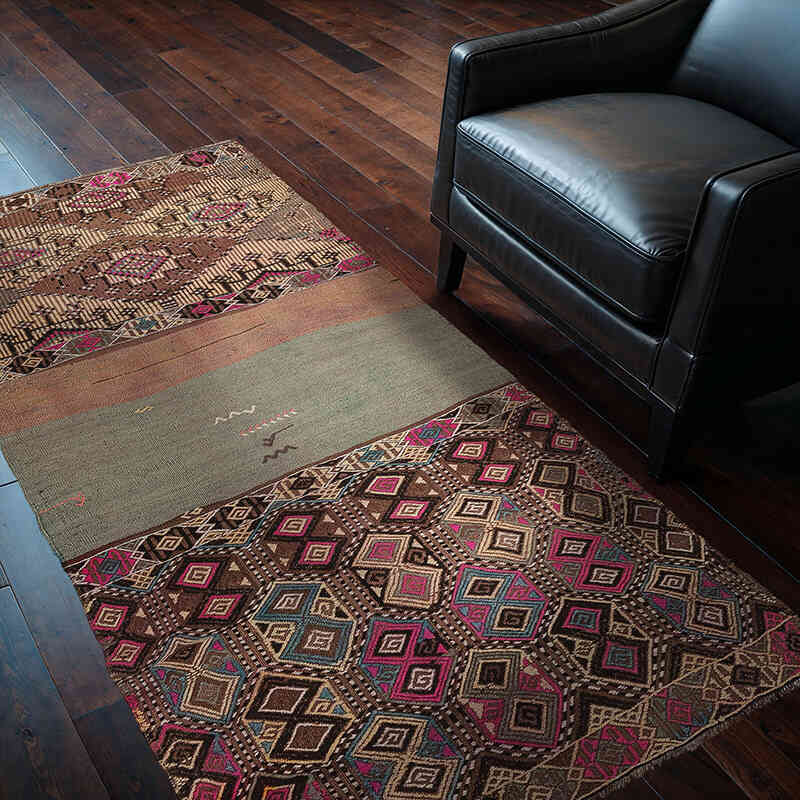 Alfombra Vintage Bayburt Kilim - 104 cm x 193 cm - K0068291
