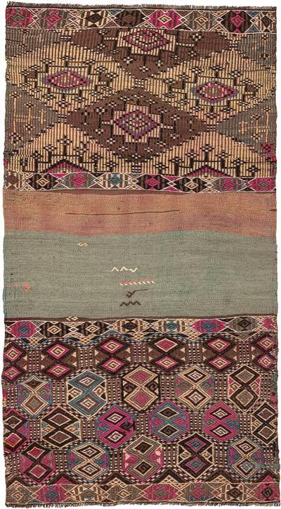Vintage Bayburt Kilimi - 104 cm x 193 cm