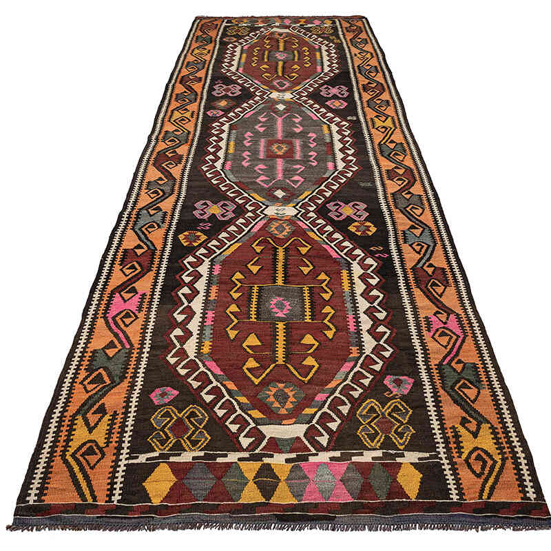 Vintage Kars Kilim Rug - 4' 1" x 12' 2" (49" x 146") - K0068295