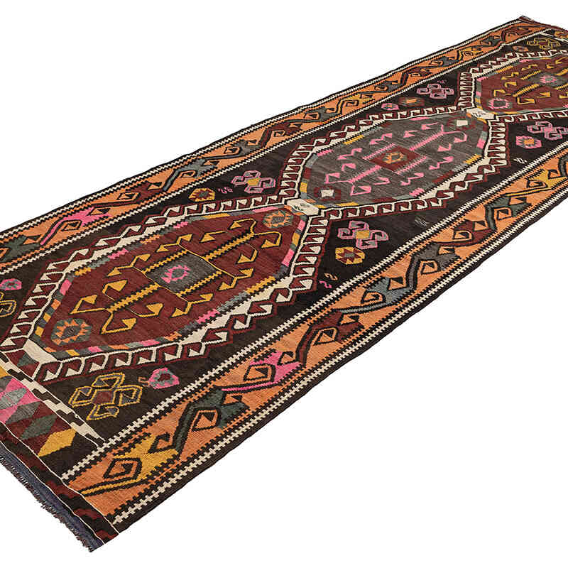Vintage Kars Kilim Rug - 4' 1" x 12' 2" (49" x 146") - K0068295