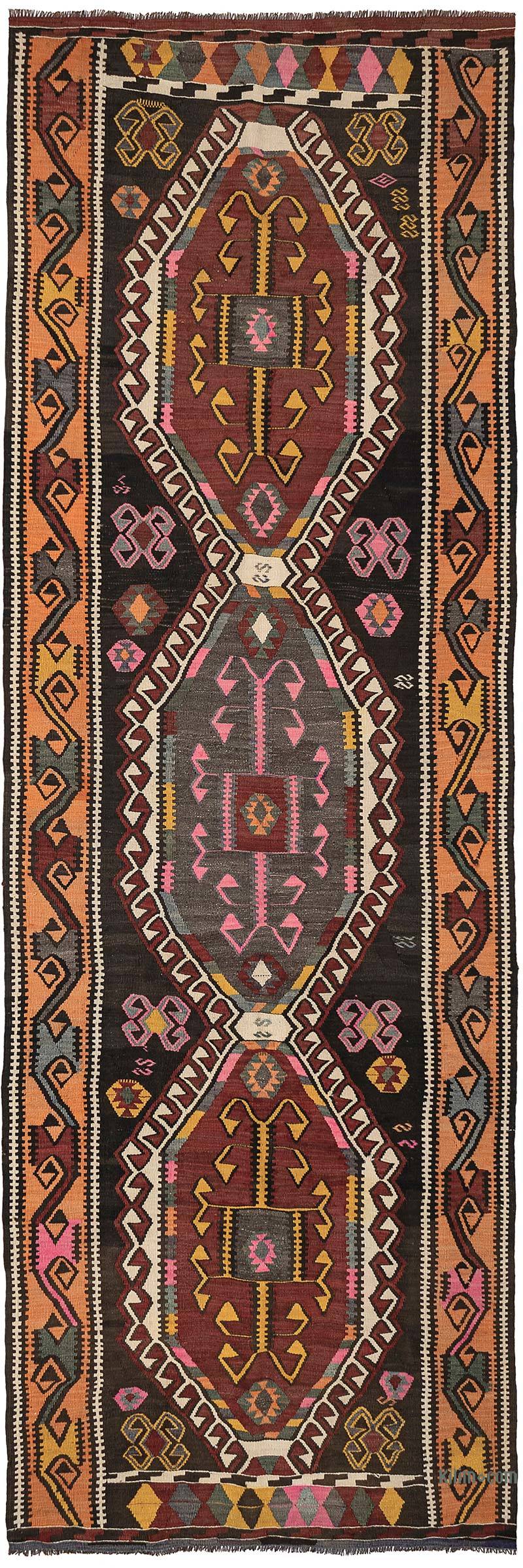 Vintage Kars Kilim Rug - 4' 1" x 12' 2" (49" x 146") - K0068295