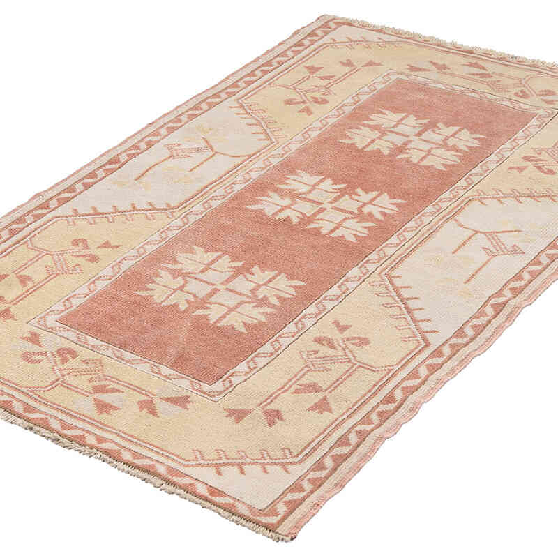 Alfombra Vintage Turca Anudada a Mano - 83 cm x 128 cm - K0068301