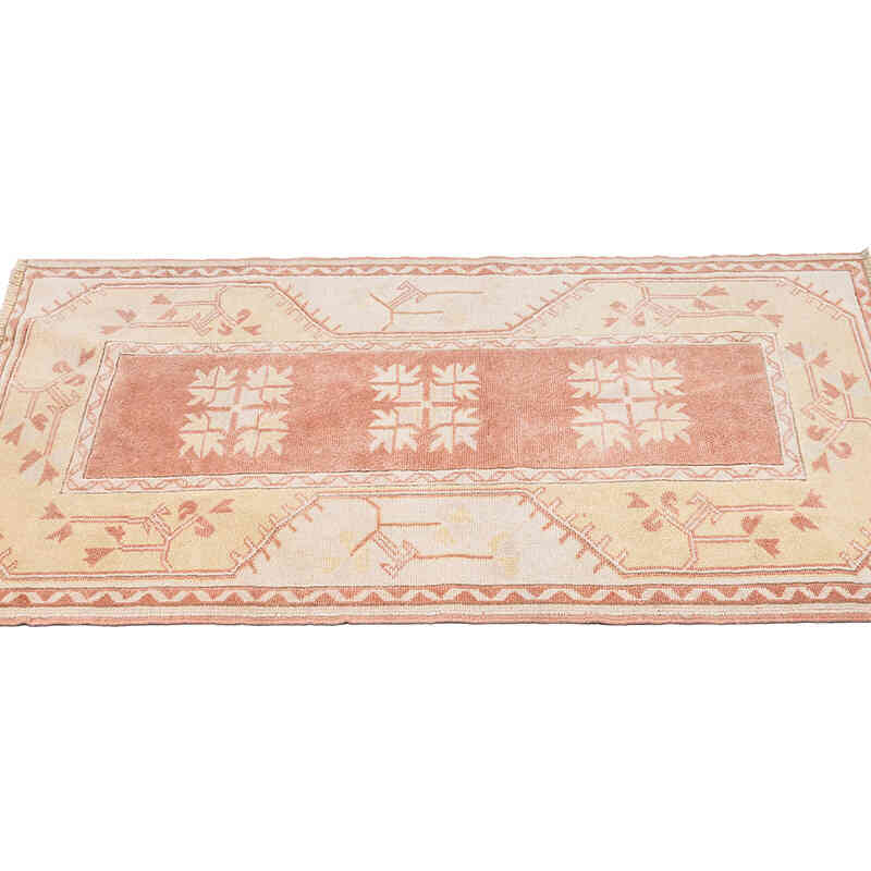 Alfombra Vintage Turca Anudada a Mano - 83 cm x 128 cm - K0068301