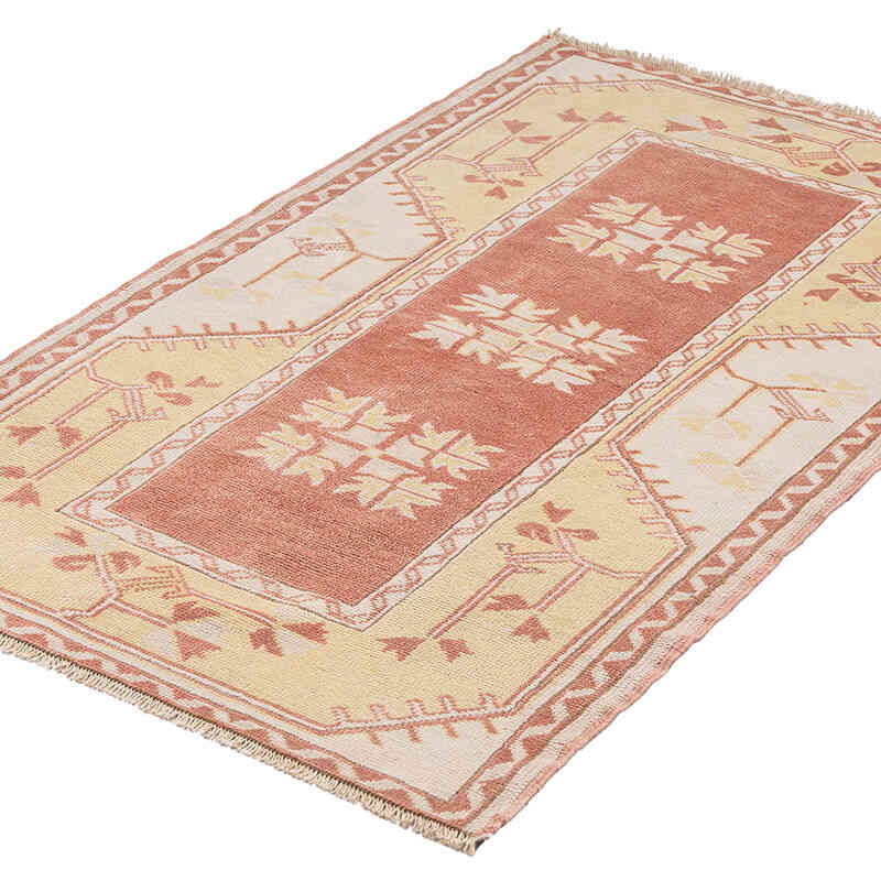 El Dokuma Vintage Halı - 84 cm x 134 cm - K0068302