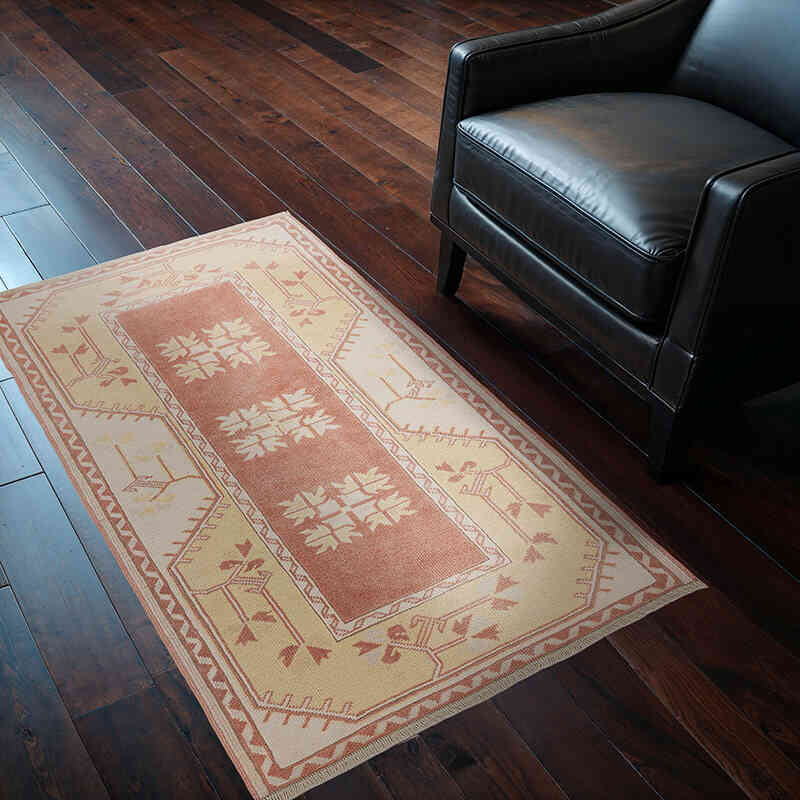 El Dokuma Vintage Halı - 84 cm x 134 cm - K0068302