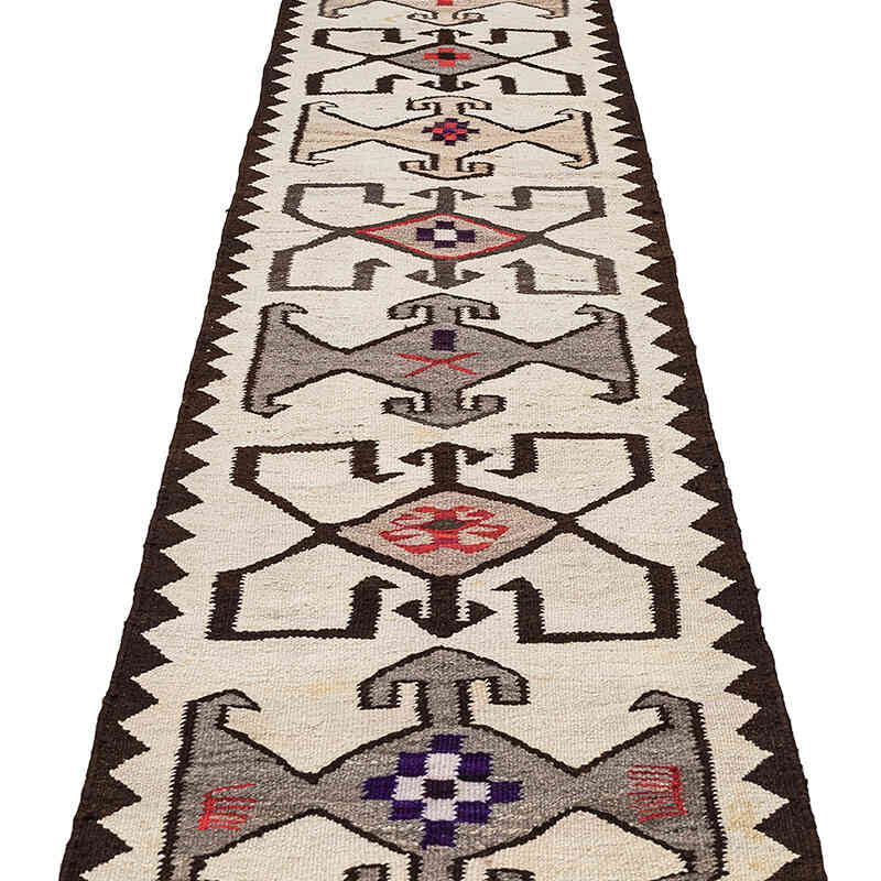 Vintage Tribal Kilim Runner - 2' 8" x 12' 6" (32" x 150") - K0068305