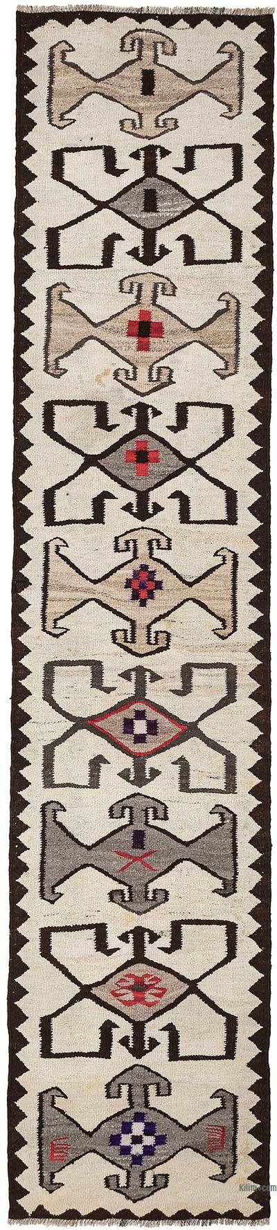 Alfombra Kilim Tribal Vintage - 81 cm x 380 cm