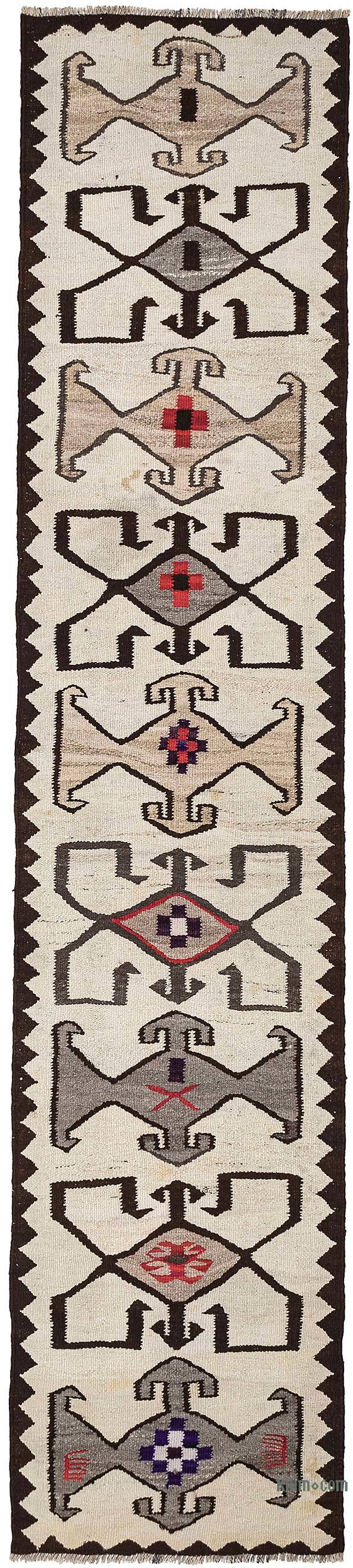 Vintage Tribal Kilim Runner - 2' 8" x 12' 6" (32" x 150") - K0068305