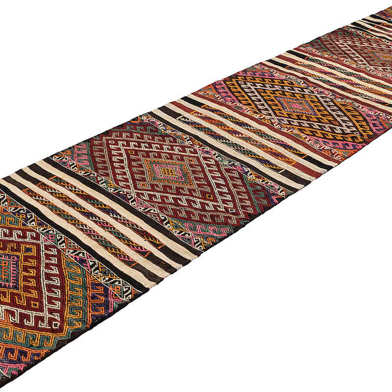 Vintage Kars Jijim Runner - 3' 3" x 12' 7" (39" x 151") - K0068315